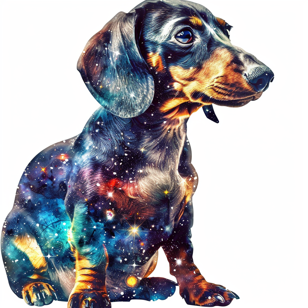 Dachshund Dog galaxy Vinyl Decal Sticker for Car, Laptop, Tumbler and more # F012907