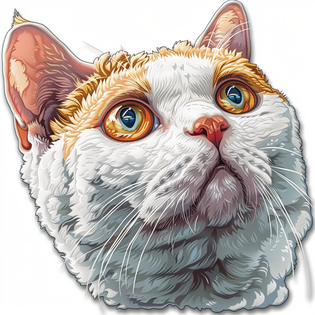 Devon Rex Cat Vinyl Decal Sticker for Car, Laptop, Tumbler and more # F09736