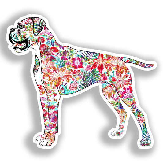 Boxer Dog Vinyl Decal Sticker for Car, Laptop, Tumbler and more # A018967-4" x 4"