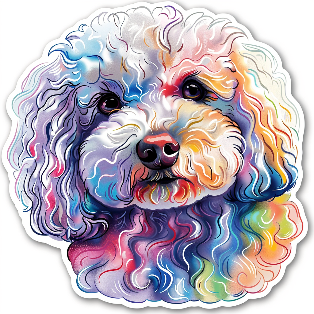 Poodle Dog heartcore Vinyl Decal Sticker for Car, Laptop, Tumbler and more # F012271