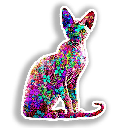 Devon Rex Cat Vinyl Decal Sticker for Car, Laptop, Tumbler and more # A019690-4" x 4"
