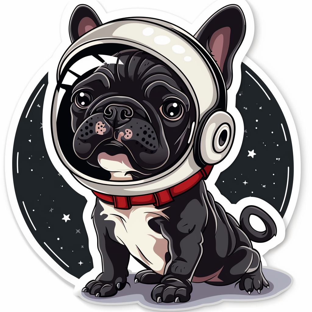 Bulldog Dog majestic Expressive surreal Vinyl Decal Sticker for Car, Laptop, Tumbler and more # F017699