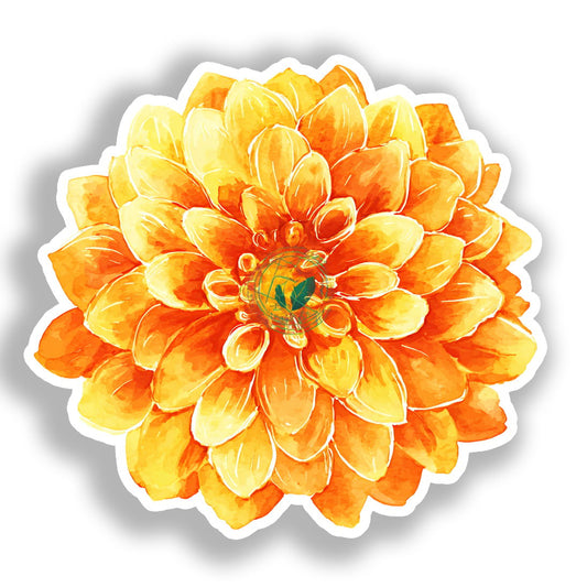 Dahlia Flower Vinyl Decal Sticker for Car, Laptop, Tumbler and more # A019694-4" x 4"
