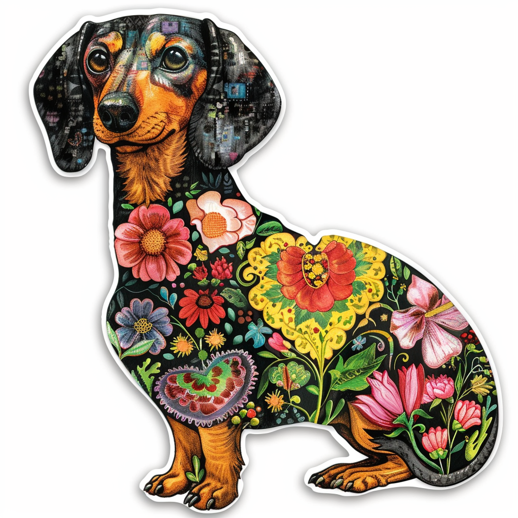 Dachshund Dog Heartcore Vinyl Decal Sticker for Car, Laptop, Tumbler and more # F012817
