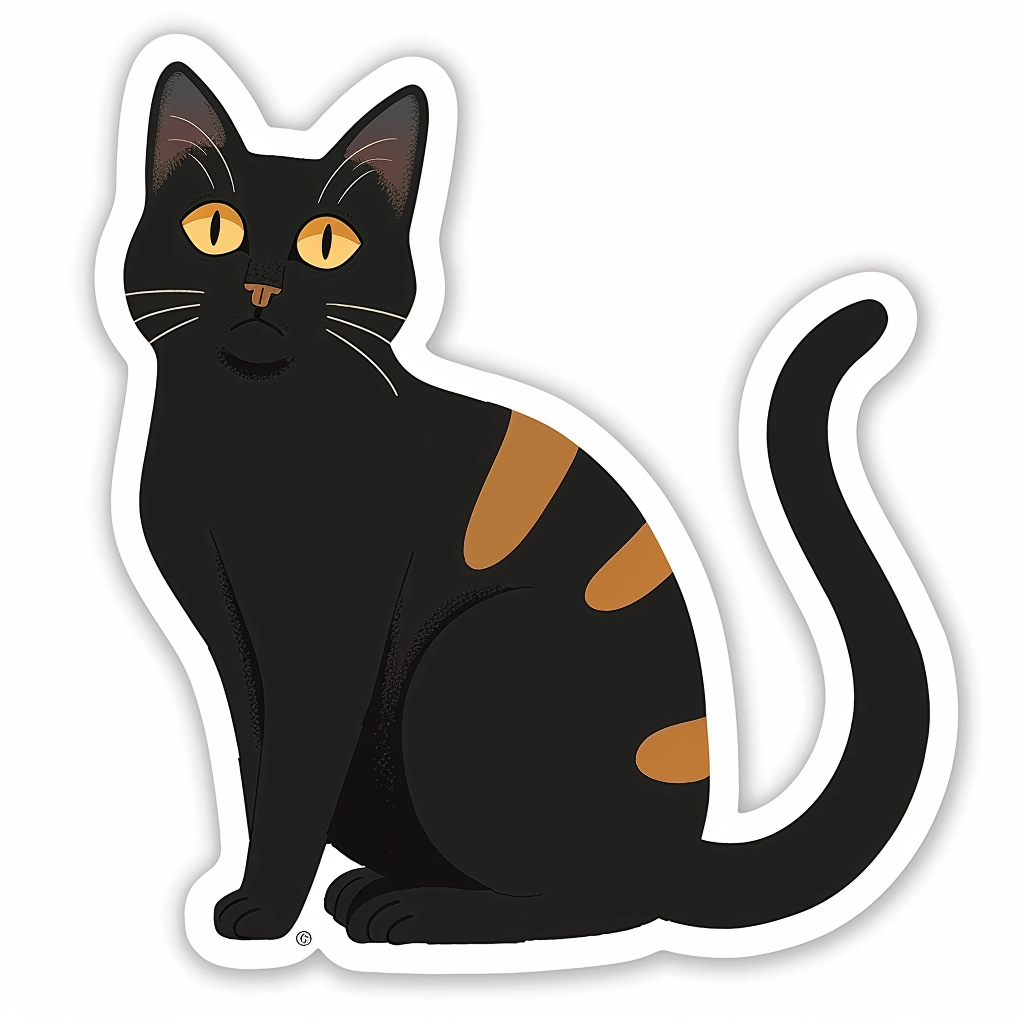 American Shorthair Cat majestic Expressive surreal Vinyl Decal Sticker for Car, Laptop, Tumbler and more # F018614