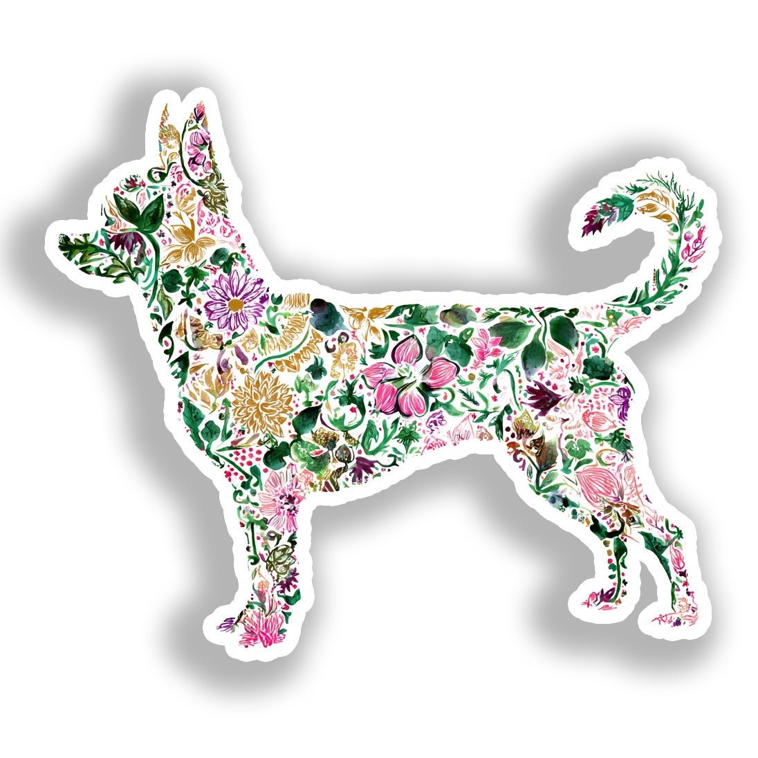 Chihuahua Dog Vinyl Decal Sticker for Car, Laptop, Tumbler and more # A017909-4" x 4"