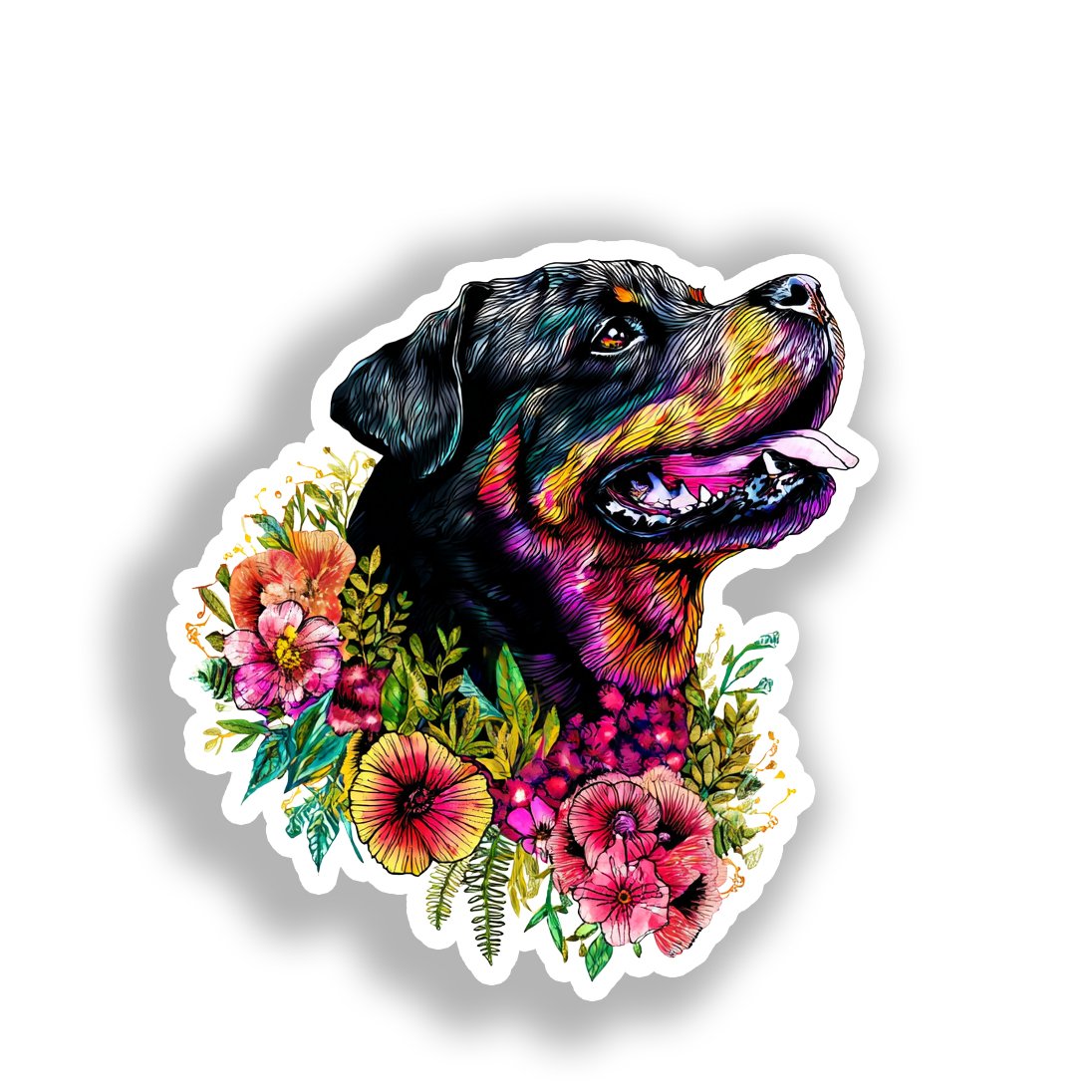 Rottweiler Dog Vinyl Decal Sticker for Car, Laptop, Tumbler and more # A018111-4" x 4"