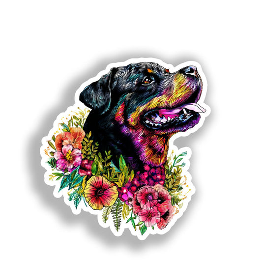 Rottweiler Dog Vinyl Decal Sticker for Car, Laptop, Tumbler and more # A018111-4" x 4"