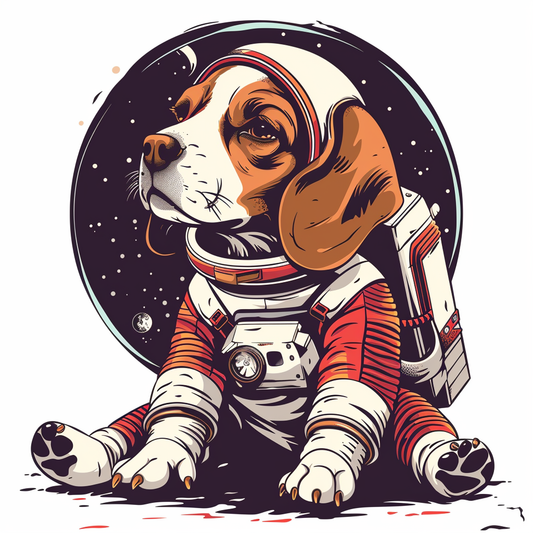 Beagle dog astronaut Vinyl Decal Sticker for Car, Laptop, Tumbler and more # F011913