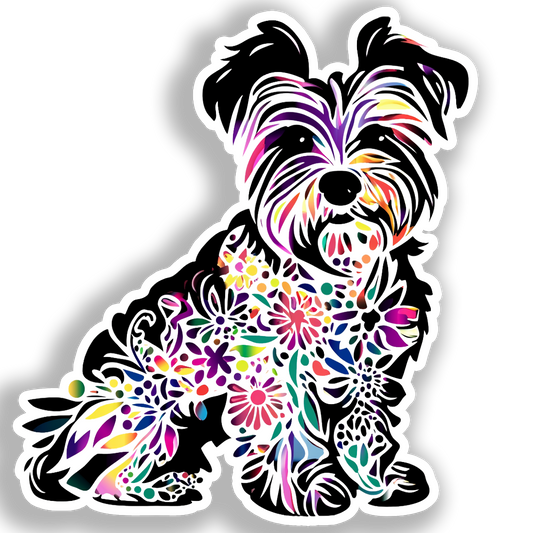 Yorkshire Terrier Dog Vinyl Decal Sticker for Car, Laptop, Tumbler and more # A017081-4" x 4"