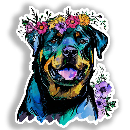 Rottweiler Dog Vinyl Decal Sticker for Car, Laptop, Tumbler and more # A018242-4" x 4"