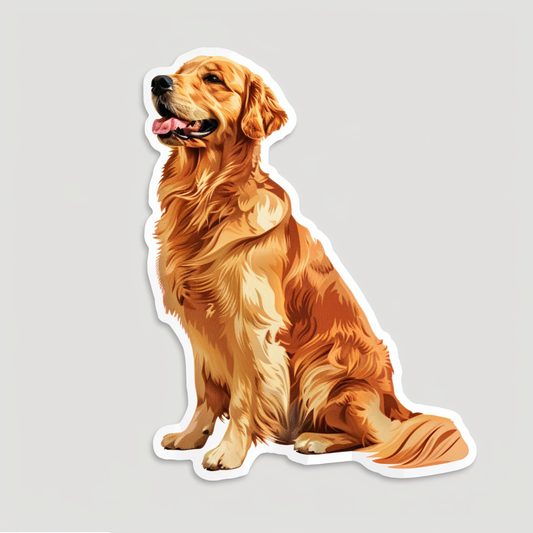 Golden Retriever Dog Vinyl Decal Sticker for Car, Laptop, Tumbler and more # F07370