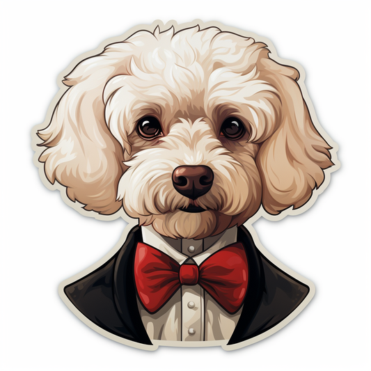 Poodle dog art deco Vinyl Decal Sticker for Car, Laptop, Tumbler and more # F012217