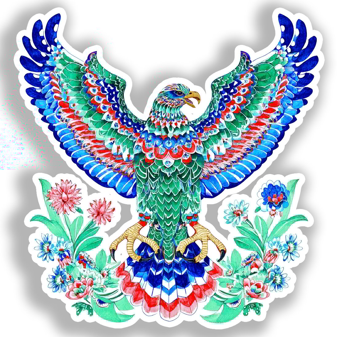 Eagle Vinyl Decal Sticker for Car, Laptop, Tumbler and more # A018520-4" x 4"