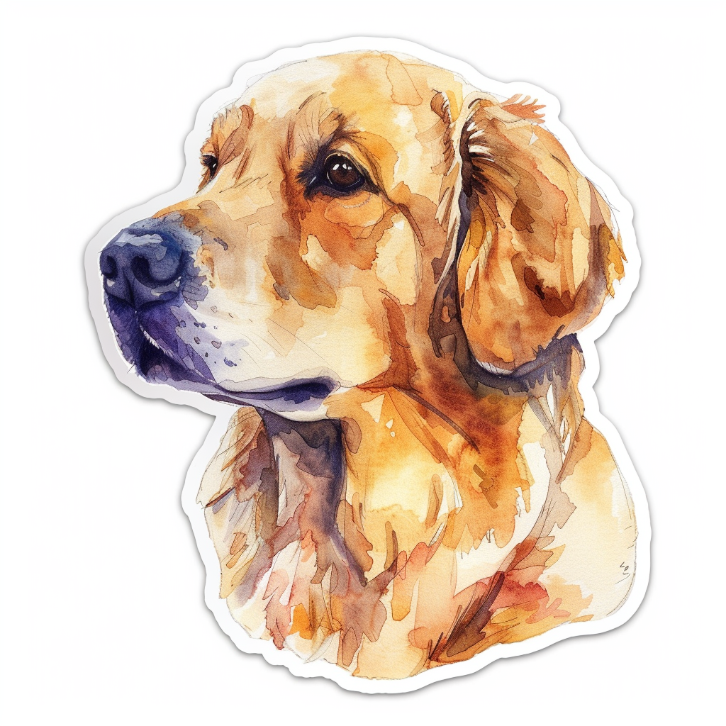 Golden Retriever Dog Vinyl Decal Sticker for Car, Laptop, Tumbler and more # F010564