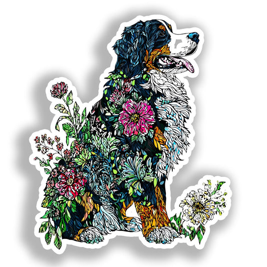 Bernese Mountain Dog Vinyl Decal Sticker for Car, Laptop, Tumbler and more # A018612-4" x 4"