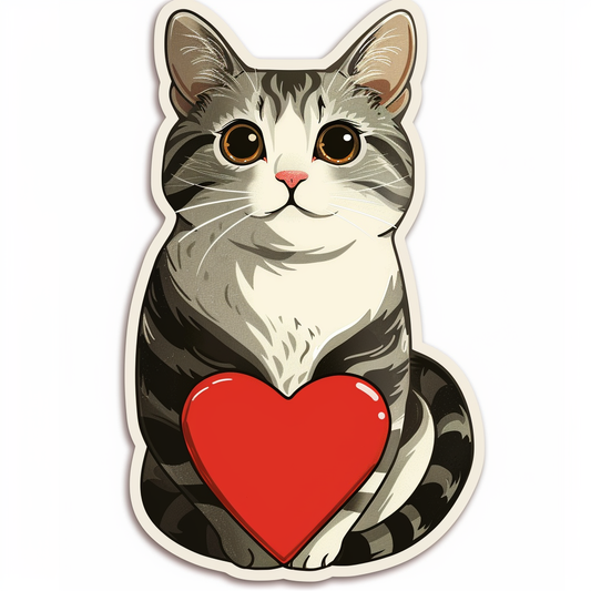 American Shorthair Cat majestic Expressive surreal Vinyl Decal Sticker for Car, Laptop, Tumbler and more # F018697