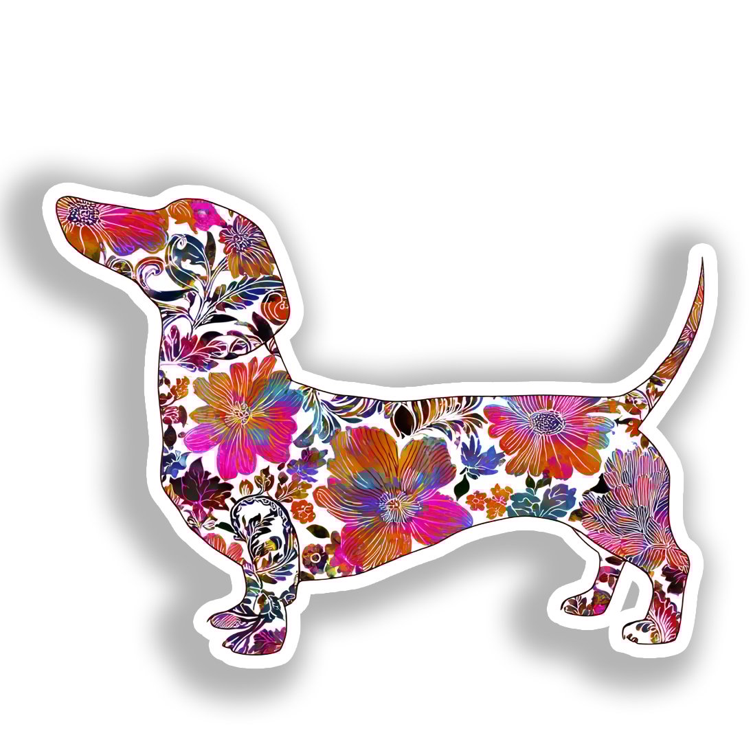 Dachshund Dog Vinyl Decal Sticker for Car, Laptop, Tumbler and more # A019760-4" x 4"
