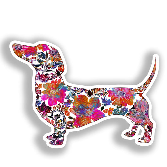 Dachshund Dog Vinyl Decal Sticker for Car, Laptop, Tumbler and more # A019760-4" x 4"