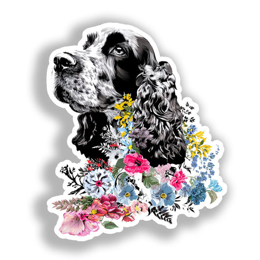 Cocker Spaniel Dog Vinyl Decal Sticker for Car, Laptop, Tumbler and more # A019791-4" x 4"