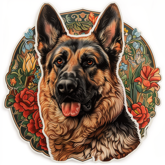 German Shepherd Dog Vinyl Decal Sticker for Car, Laptop, Tumbler and more # F011315