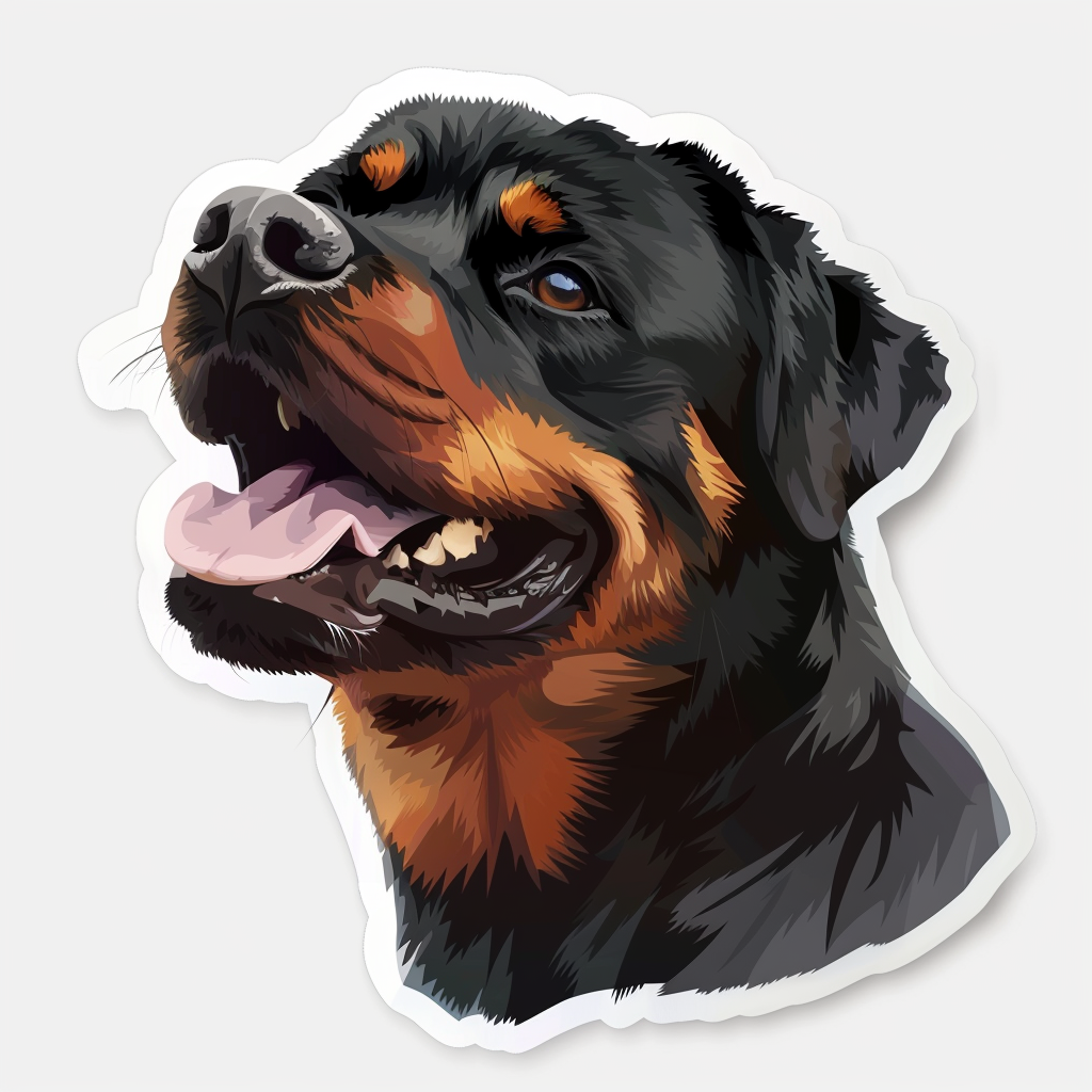 Rottweiler Dog Vinyl Decal Sticker for Car, Laptop, Tumbler and more # F07164