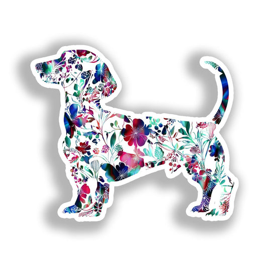 Dachshund Dog Vinyl Decal Sticker for Car, Laptop, Tumbler and more # A019754-4" x 4"
