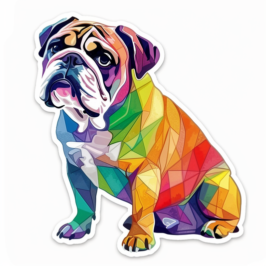 Bulldog Dog majestic Expressive surreal Vinyl Decal Sticker for Car, Laptop, Tumbler and more # F017340
