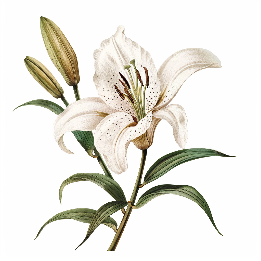 Lily flower majestic Expressive surreal Vinyl Decal Sticker for Car, Laptop, Tumbler and more # F023237