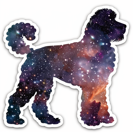 Poodle Dog galaxy Vinyl Decal Sticker for Car, Laptop, Tumbler and more # F012360