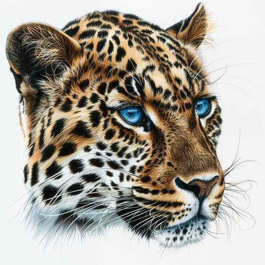 Leopard majestic Expressive surreal Vinyl Decal Sticker for Car, Laptop, Tumbler and more # F022414