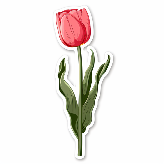 Sticker of a Tulip flower Vinyl Decal Sticker for Car, Laptop, Tumbler and more # F023486