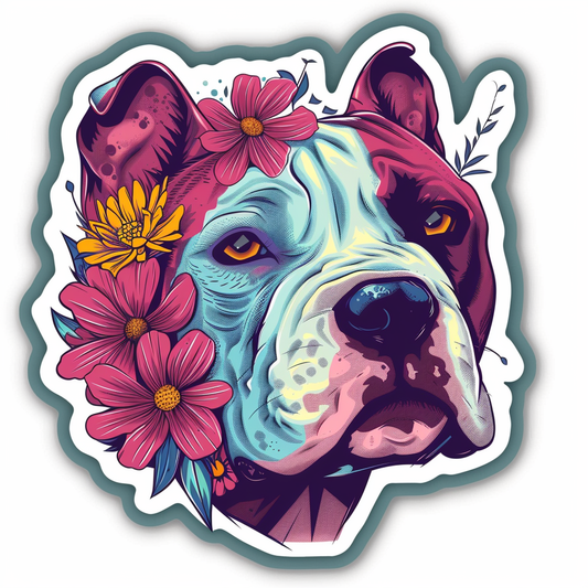 Bulldog Dog majestic Expressive surreal Vinyl Decal Sticker for Car, Laptop, Tumbler and more # F017600