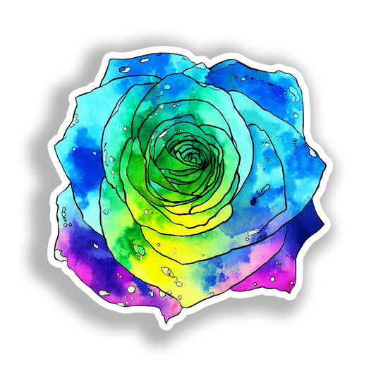 Rose Flower Vinyl Decal Sticker for Car, Laptop, Tumbler and more # A019239-4" x 4"