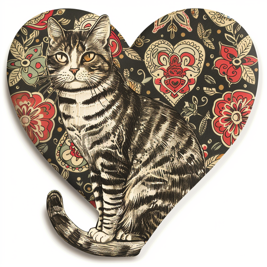 American Shorthair Cat majestic Expressive surreal Vinyl Decal Sticker for Car, Laptop, Tumbler and more # F018843