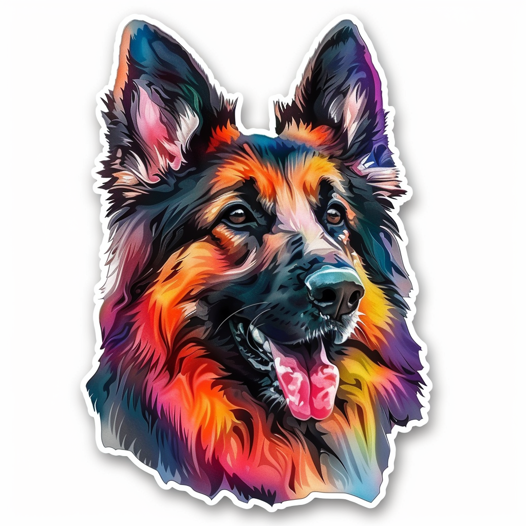 German Shepherd Dog Vinyl Decal Sticker for Car, Laptop, Tumbler and more # F011655