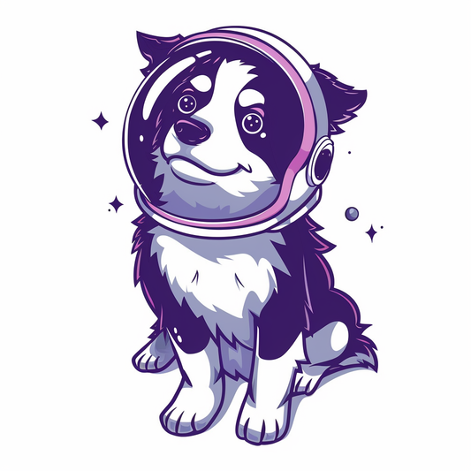 Sticker of a Border Collie Dog majestic Expressive surreal Vinyl Decal Sticker for Car, Laptop, Tumbler and more # F021932