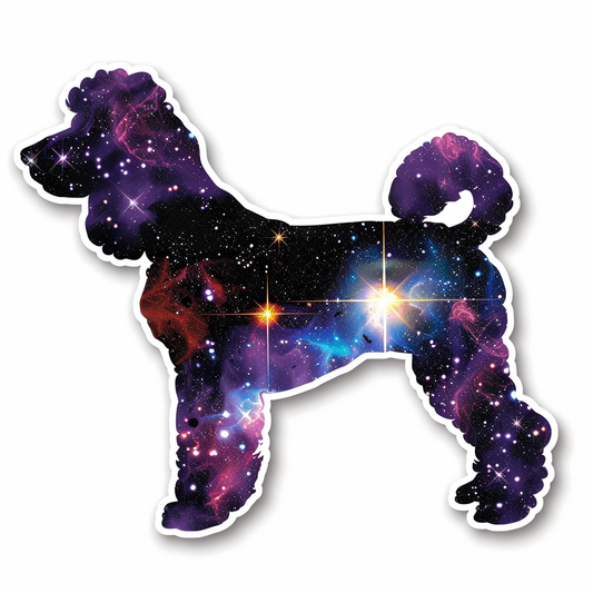 Poodle Dog galaxy Vinyl Decal Sticker for Car, Laptop, Tumbler and more # F012408