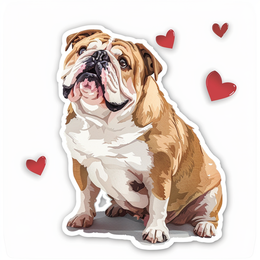 Bulldog Dog majestic Expressive surreal Vinyl Decal Sticker for Car, Laptop, Tumbler and more # F017430
