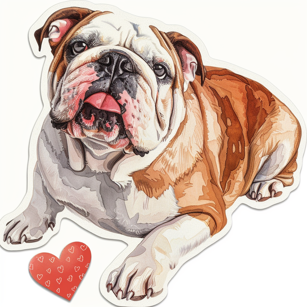 Bulldog Dog majestic Expressive surreal Vinyl Decal Sticker for Car, Laptop, Tumbler and more # F017637