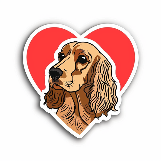 Cocker Spaniel Dog majestic Expressive surreal Vinyl Decal Sticker for Car, Laptop, Tumbler and more # F019757-4" x 4"