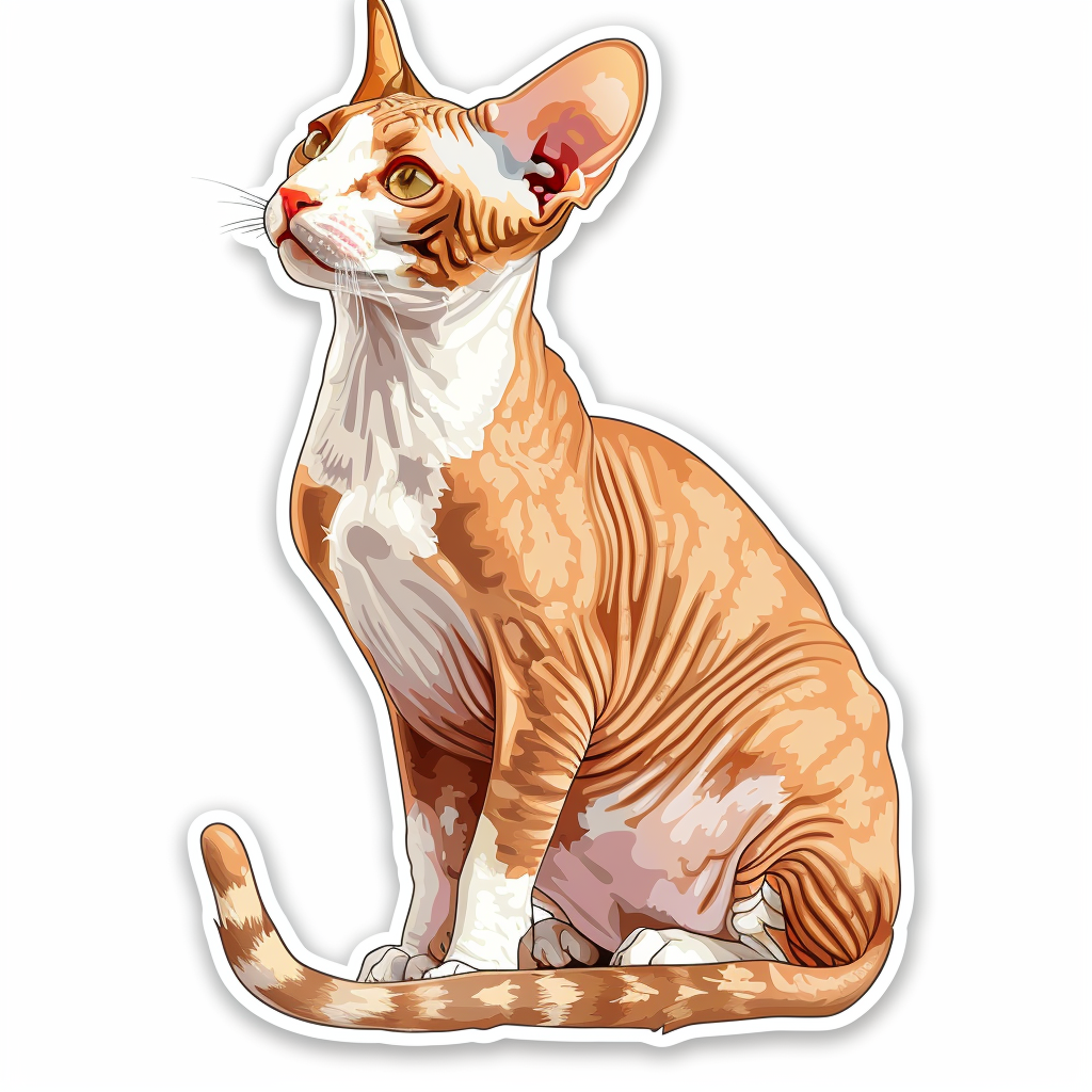 Devon Rex Cat Vinyl Decal Sticker for Car, Laptop, Tumbler and more # F09886