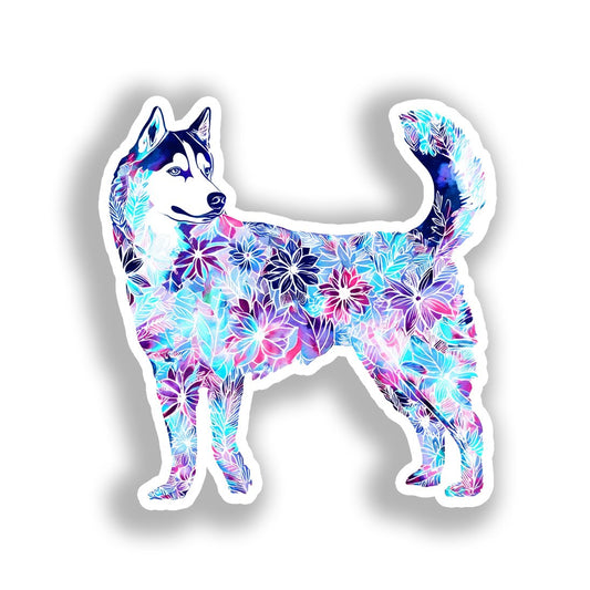 Siberian Husky Dog Vinyl Decal Sticker for Car, Laptop, Tumbler and more # A019185-4" x 4"