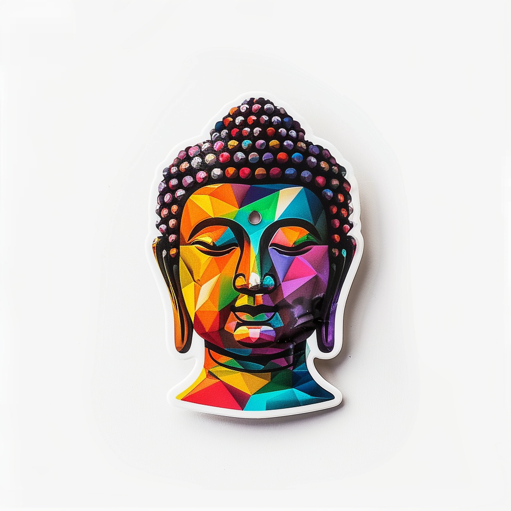 Sticker of a Buddha majestic Expressive surreal Vinyl Decal Sticker for Car, Laptop, Tumbler and more # F016900