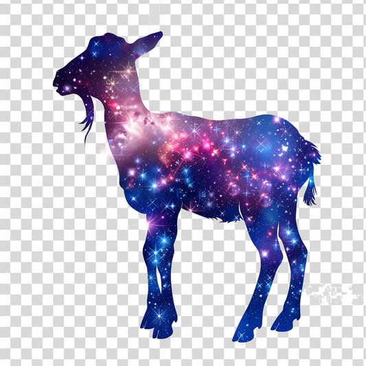 Goat majestic Expressive surreal Vinyl Decal Sticker for Car, Laptop, Tumbler and more # F020712-4" x 4"