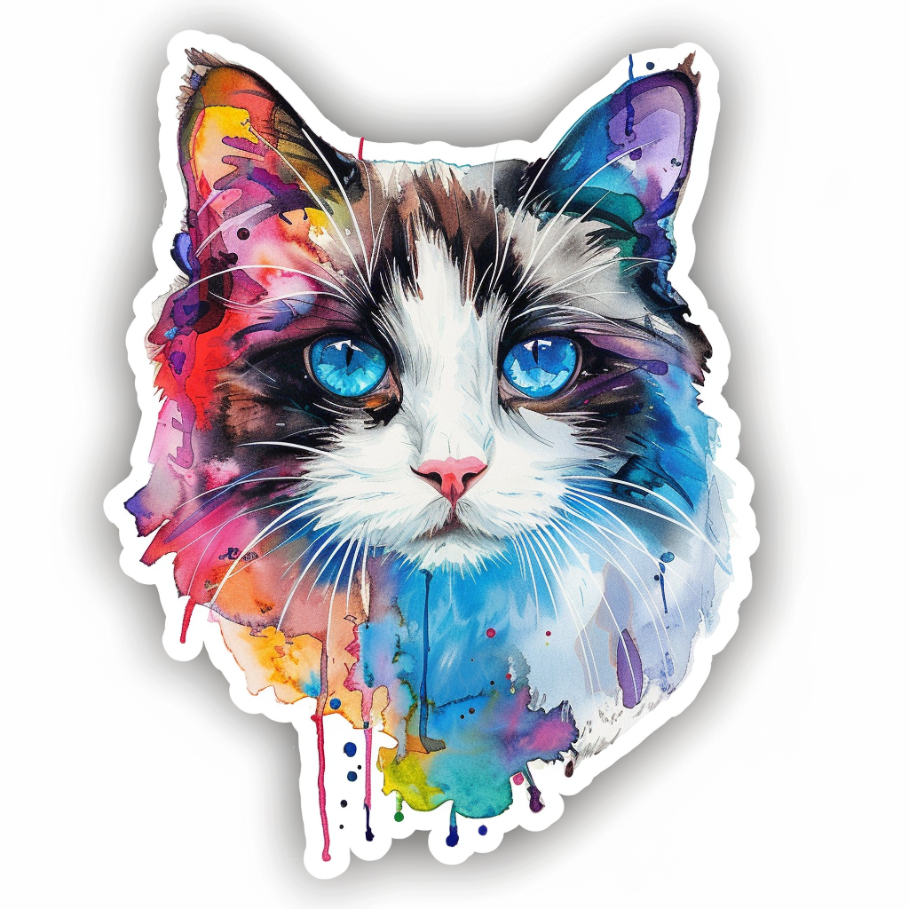 Ragdoll Cat Vinyl Decal Sticker for Car, Laptop, Tumbler and more # F010244