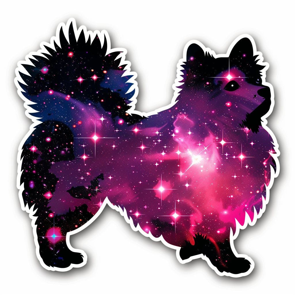 Sticker of a Pomeranian Dog galaxy majestic Expressive surreal Vinyl Decal Sticker for Car, Laptop, Tumbler and more # F013933