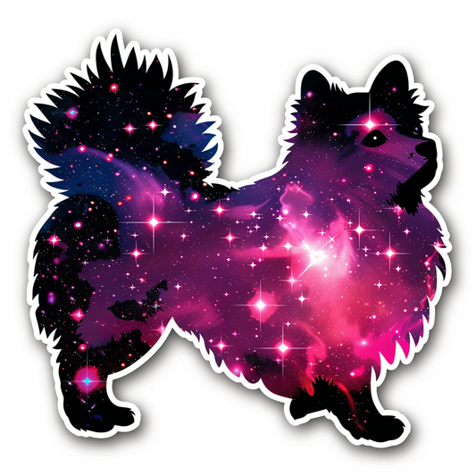 Sticker of a Pomeranian Dog galaxy majestic Expressive surreal Vinyl Decal Sticker for Car, Laptop, Tumbler and more # F013933