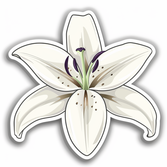 Lily flower majestic Expressive surreal Vinyl Decal Sticker for Car, Laptop, Tumbler and more # F023236