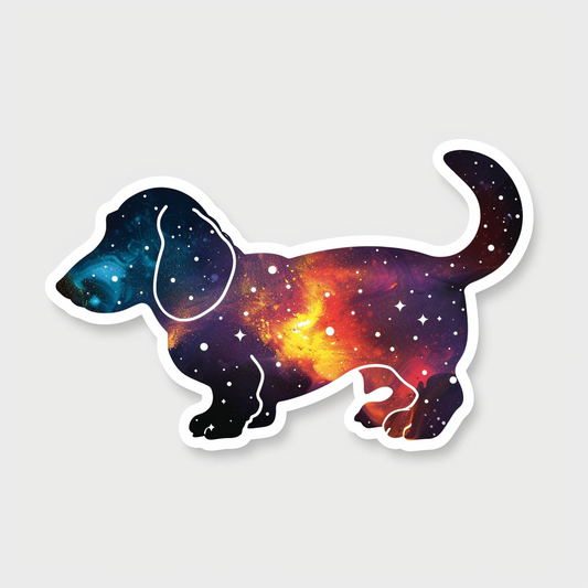 Dachshund Dog galaxy Vinyl Decal Sticker for Car, Laptop, Tumbler and more # F012988